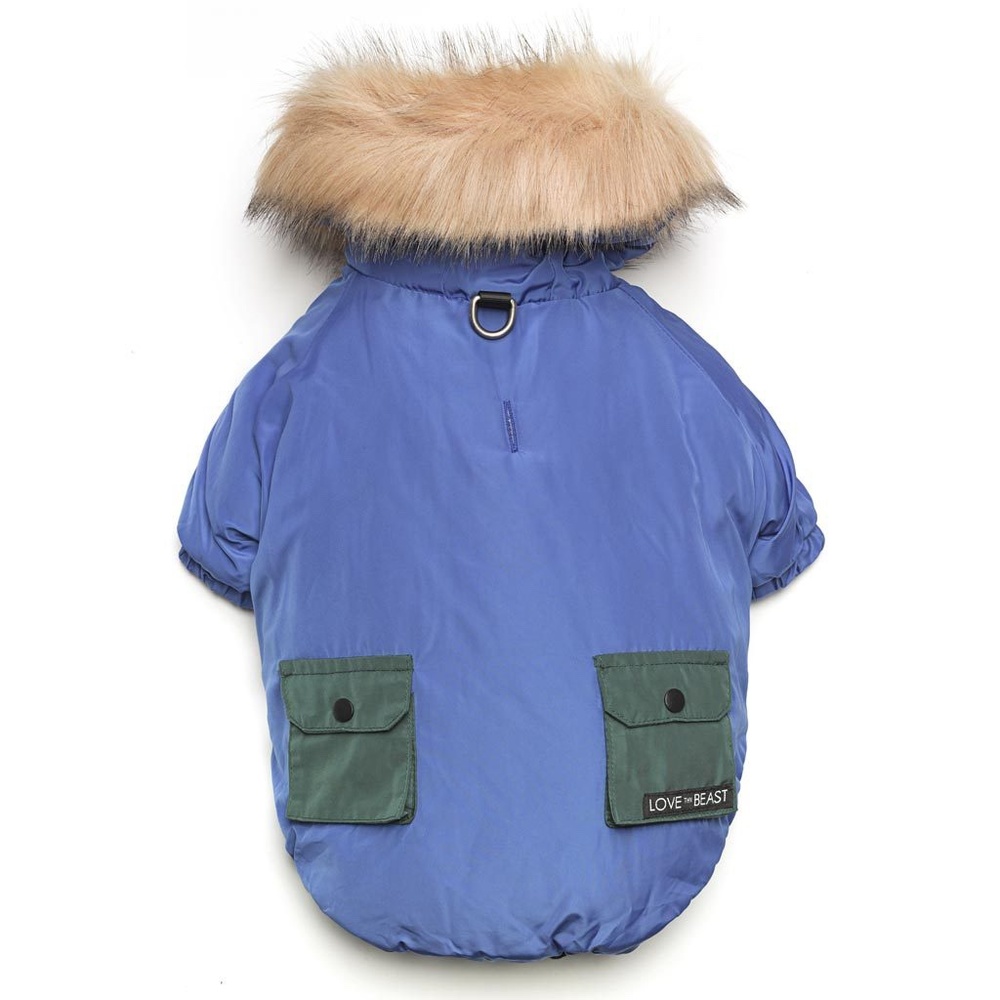 NWT Love Thy Beast Dog Parka w/ Faux Fur H…
